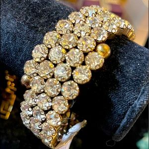 NWT Stunning CZ Coil Bracelet Bronze 3 Rows